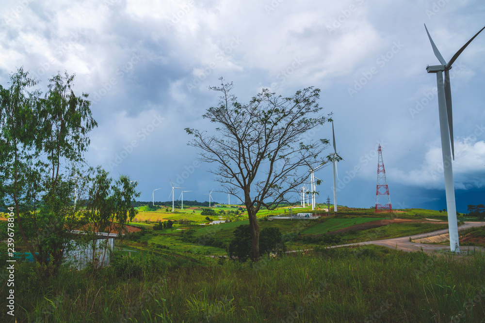 Blue sky high peak mountains fog hills mist scenery national park views at Phu Tub Berk, Khao Koh, Phetchabun Province, Thailand Blue sky high peak mountains fog hills mist scenery national park views at Phu Tub Berk, Khao Koh, Phetchabun Province, Thailand