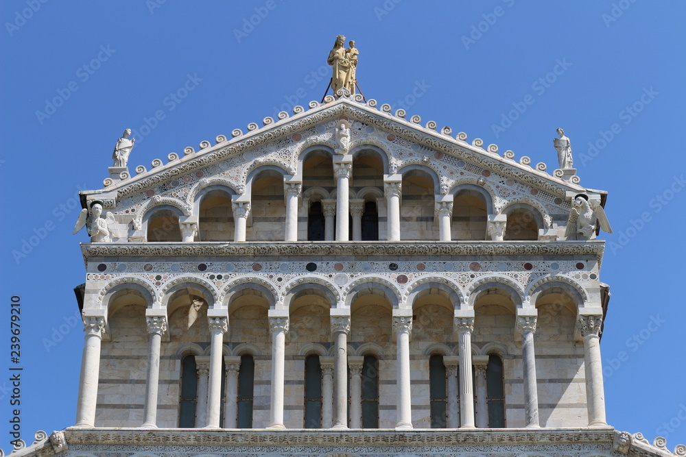 View Of Santa Maria Assunta Cathedral in Piazza dei Miracoli Pisa, Tuscany, Italy