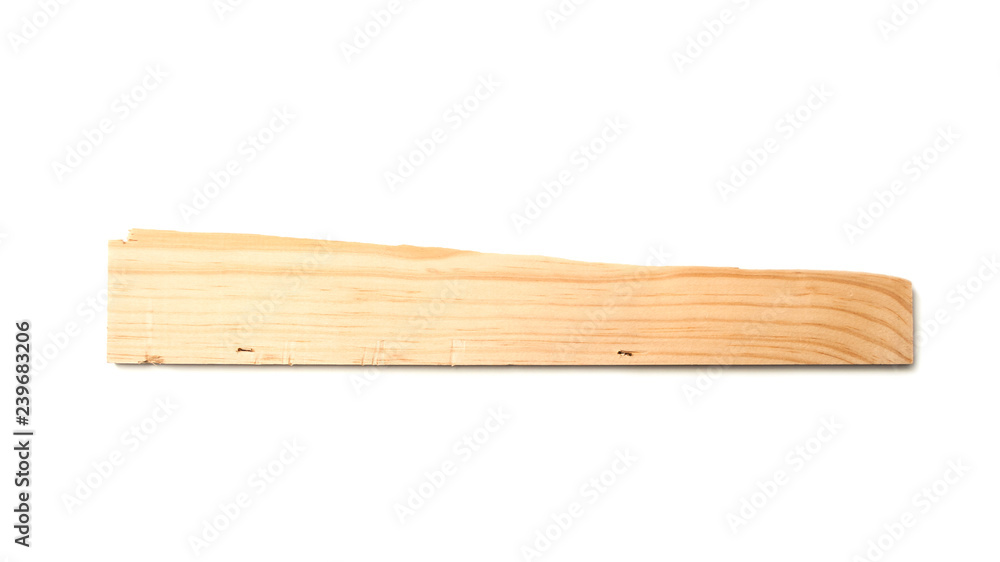 closeup of piece of wooden board on white background closeup of piece of wooden board on white background