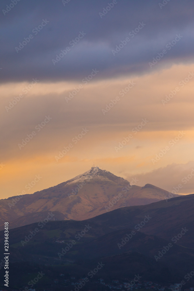 La Rhune mountain at the basque Pyrenees, Basque Country.