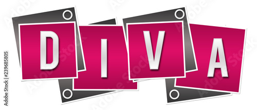 Diva Pink Grey Squares Rings 