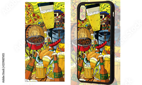 Phone Casing Vector Design Backyard drink photo