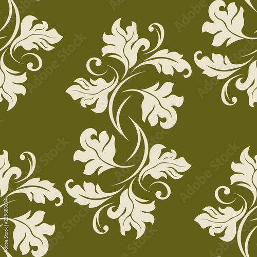 seamless abstract pattern with floral motive
