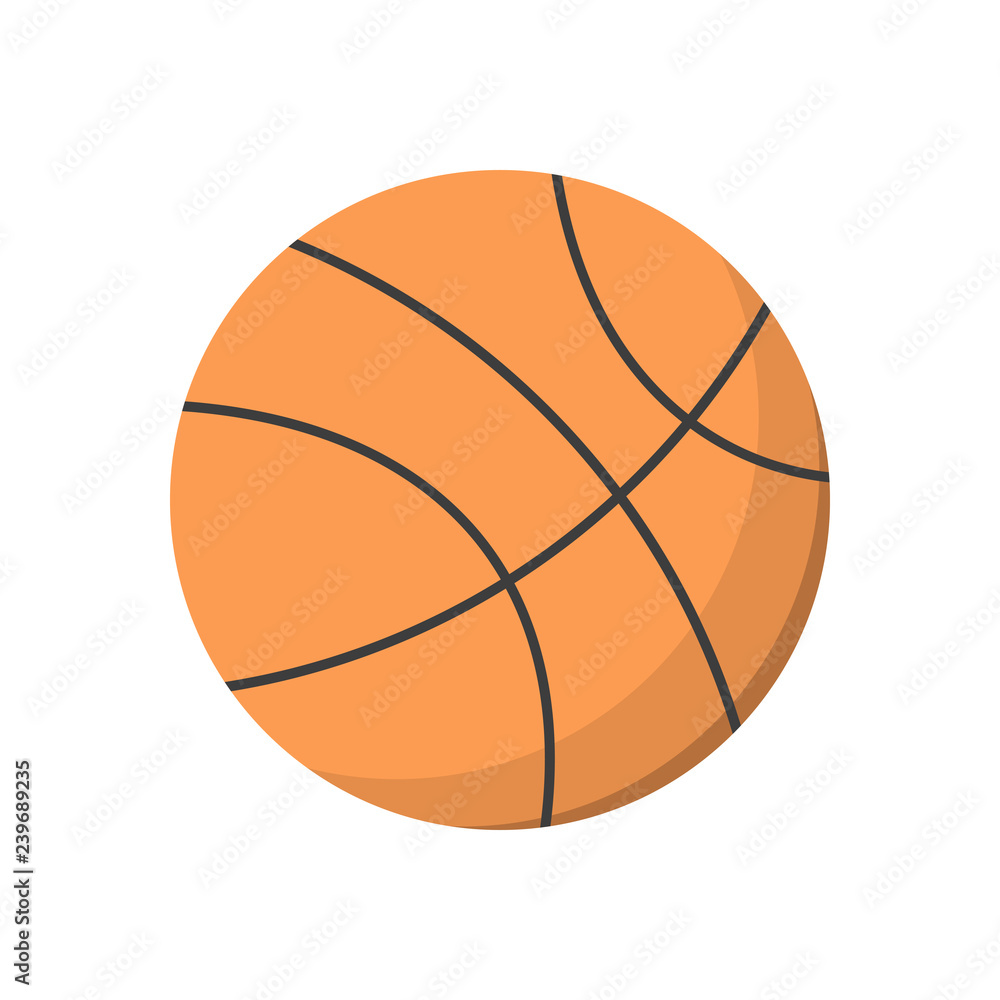 Traditional basketball ball. Sports equipment, game, match. Can be used for topics like competition, tournament, activity