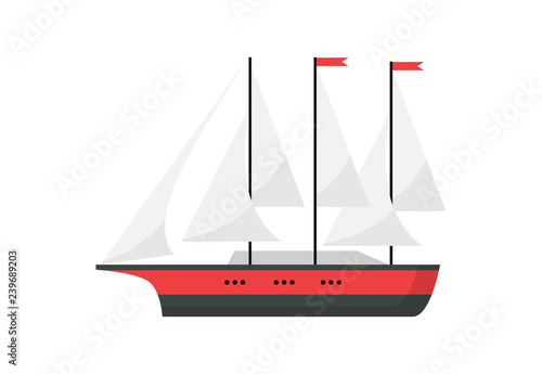 Three matched schooner. Ship, regatta, navigation. Can be used for topics like transportation, summertime, tourism