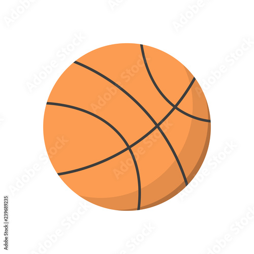 Traditional basketball ball. Sports equipment, game, match. Can be used for topics like competition, tournament, activity