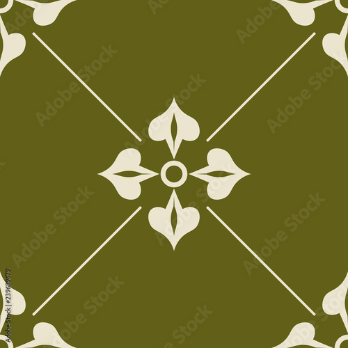 abstract floral seamless pattern with flowers, netting and leaves