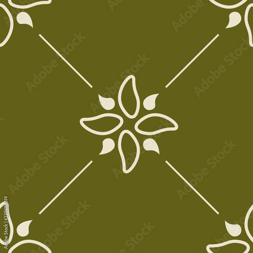 abstract floral seamless pattern with flowers, netting and leaves