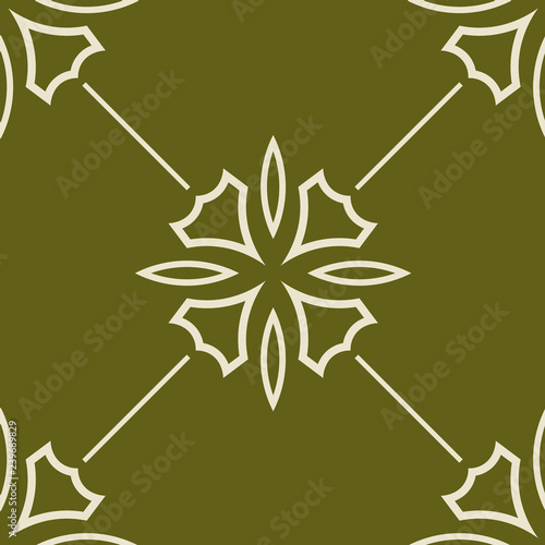 abstract floral seamless pattern with flowers, netting and leaves