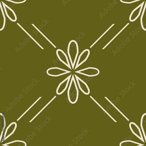 abstract floral seamless pattern with flowers, netting and leaves