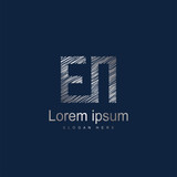 Initial Letter EN Logo Template Vector Design