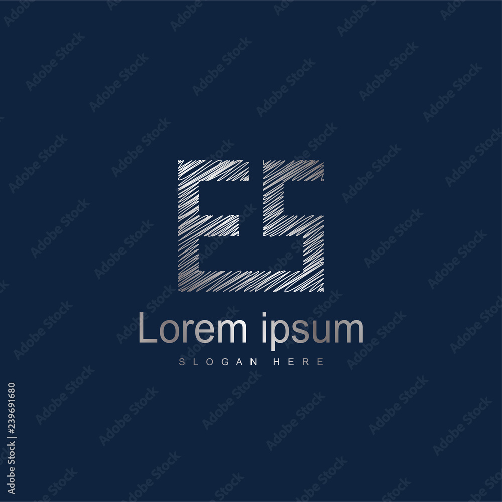 Initial Letter ES Logo Template Vector Design Initial Letter ES Logo Template Vector Design