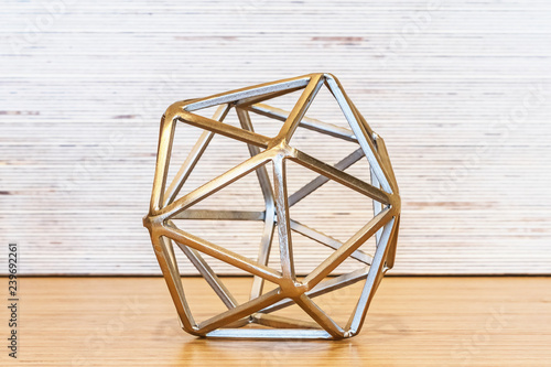 Metal Geometric Tabletop Sculpture
