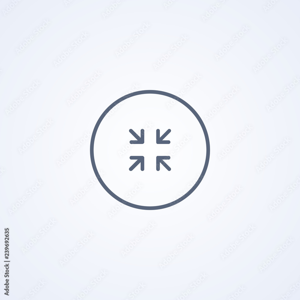 Exit full screen, vector best gray line icon Exit full screen, vector best gray line icon