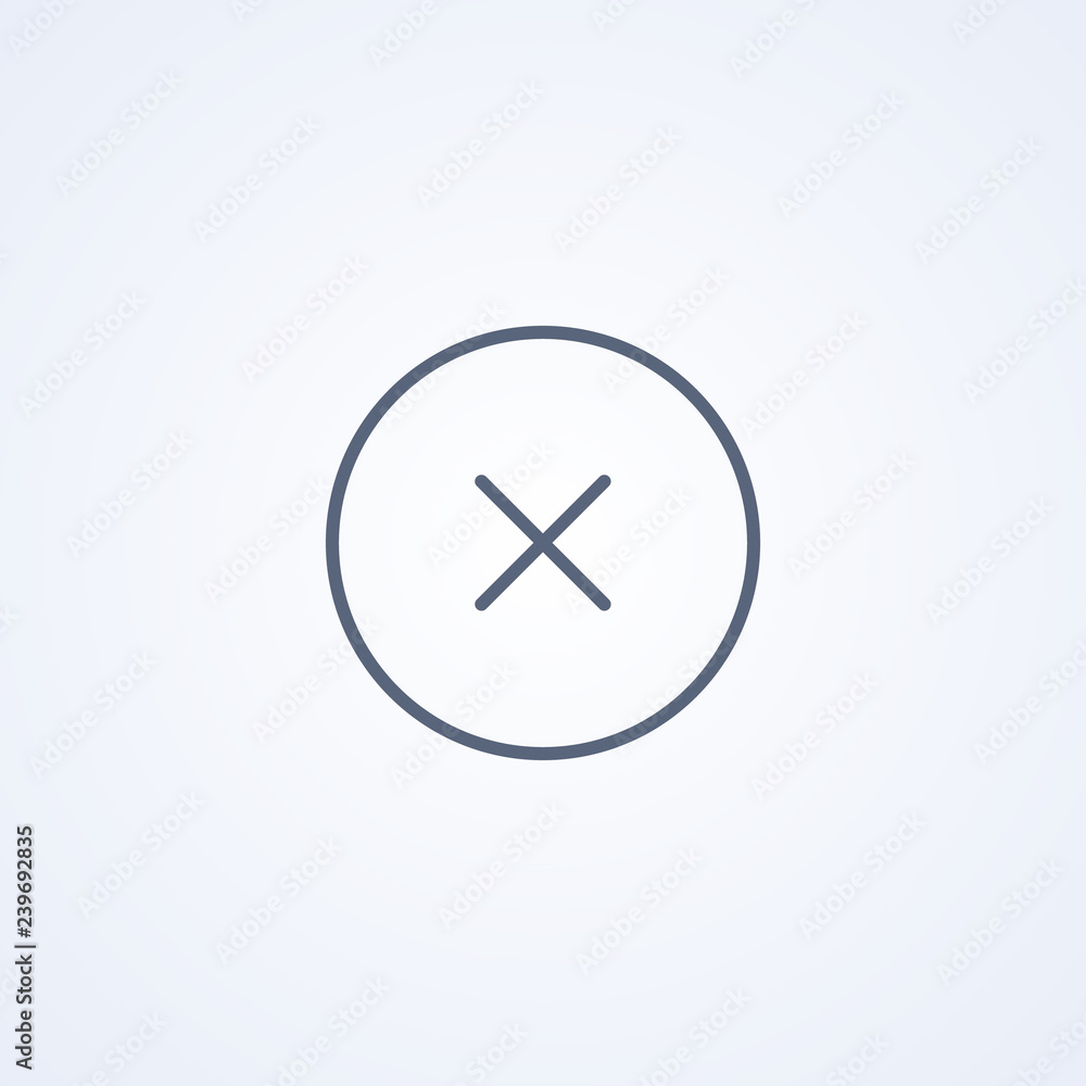 Remove, close, vector best gray line icon Remove, close, vector best gray line icon