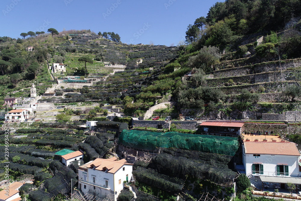 Obraz premium Minori amalfi coast aerial view