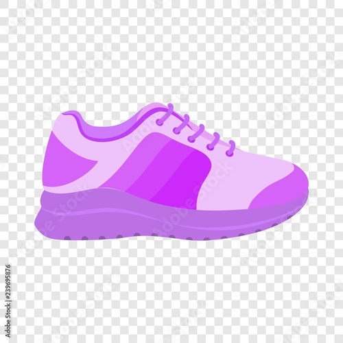 Pink sport shoe icon. Flat illustration of pink sport shoe vector icon for web design