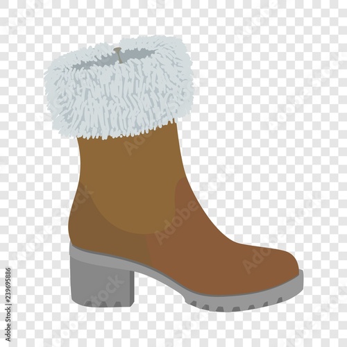 Top winter shoe icon. Flat illustration of top winter shoe vector icon for web design