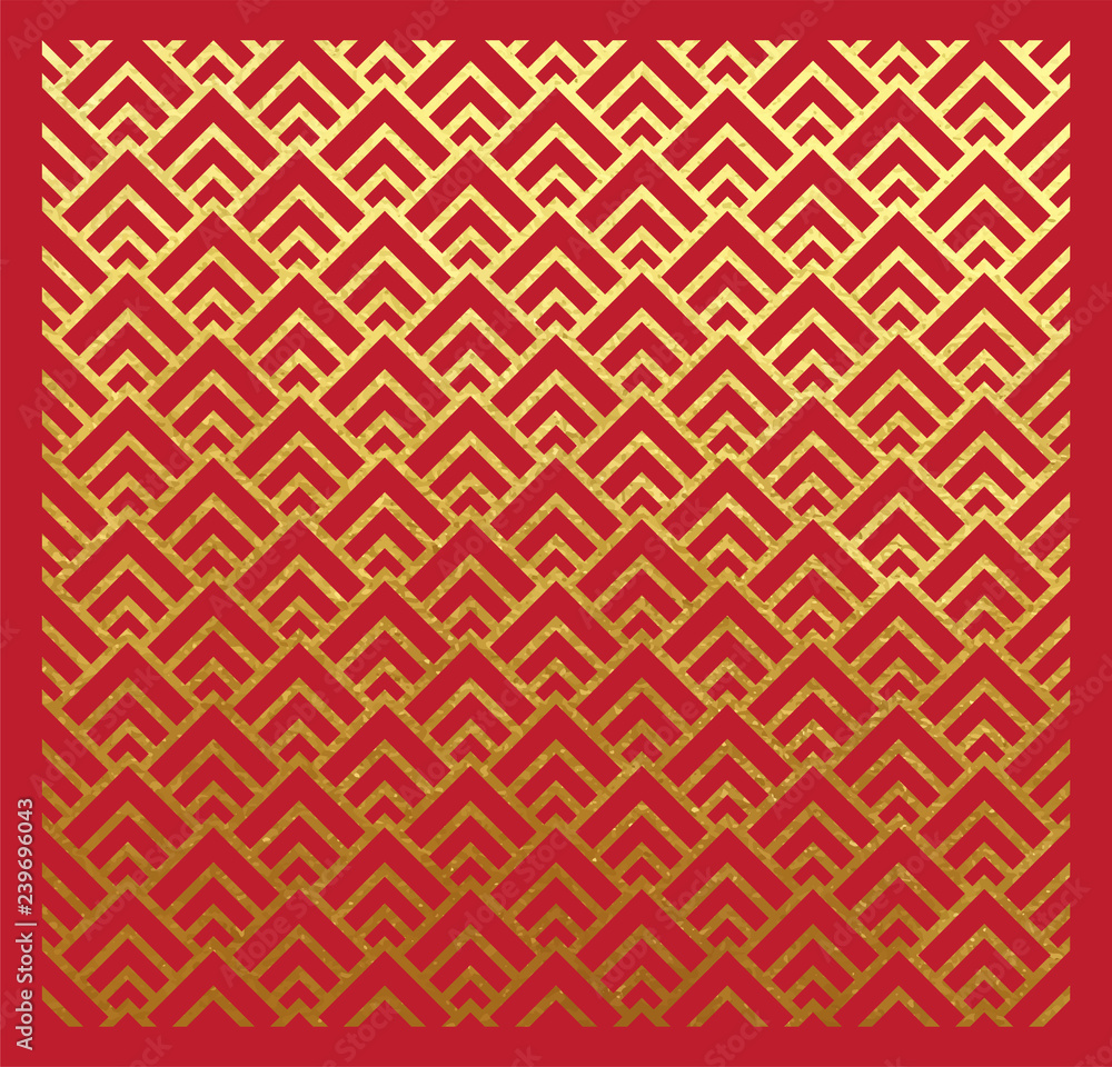 Oriental ancient geometric triangles pattern