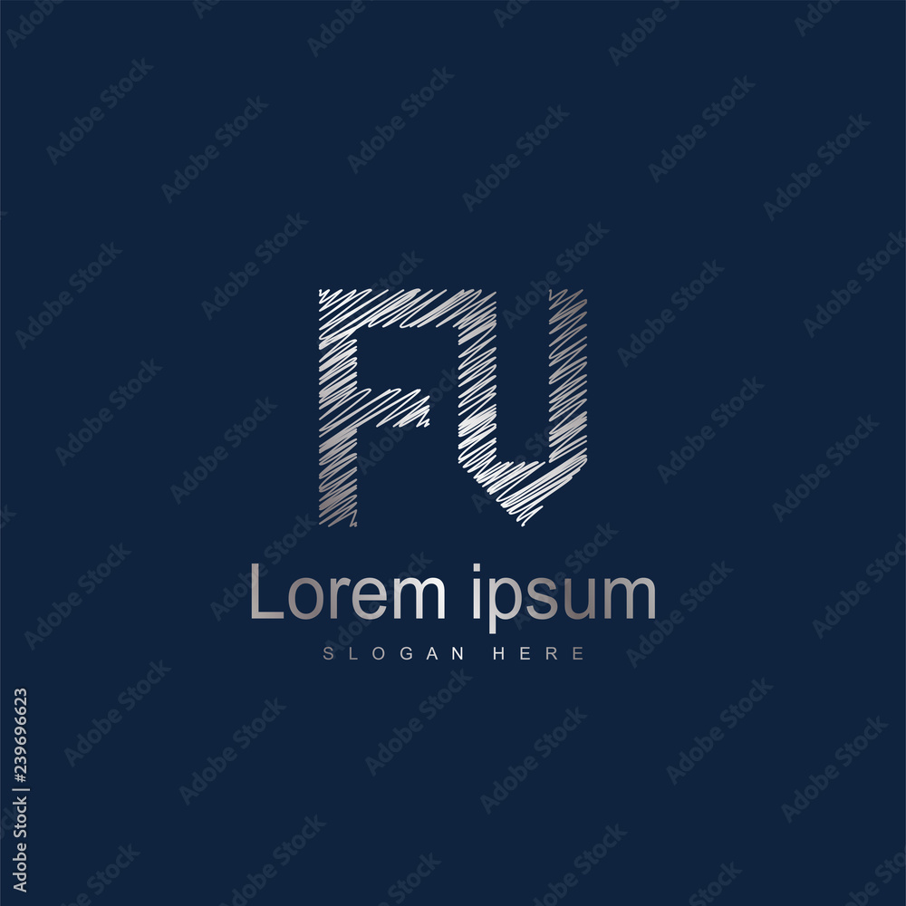 Initial Letter FV Logo Template Vector Design Initial Letter FV Logo Template Vector Design