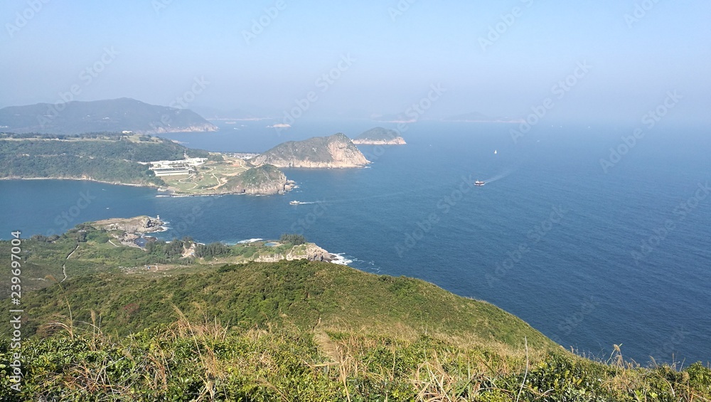 Panoramic sea view, Hiking, Tung Lung Island, Hong Kong