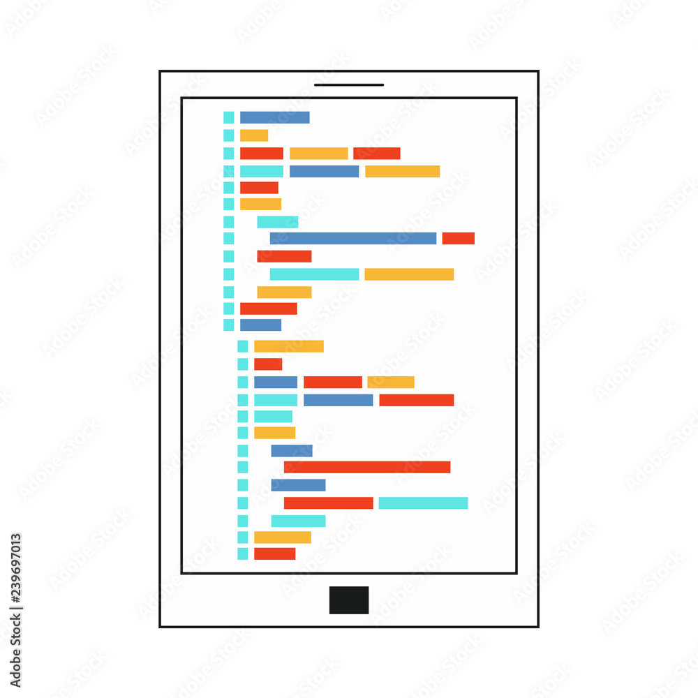 Vector white tablet digital screen with media icons, chat messages bubbles. Online social communication and network icon, messenger design template. Isolated illustration. Vector white tablet digital screen with media icons, chat messages bubbles. Online social communication and network icon, messenger design template. Isolated illustration.