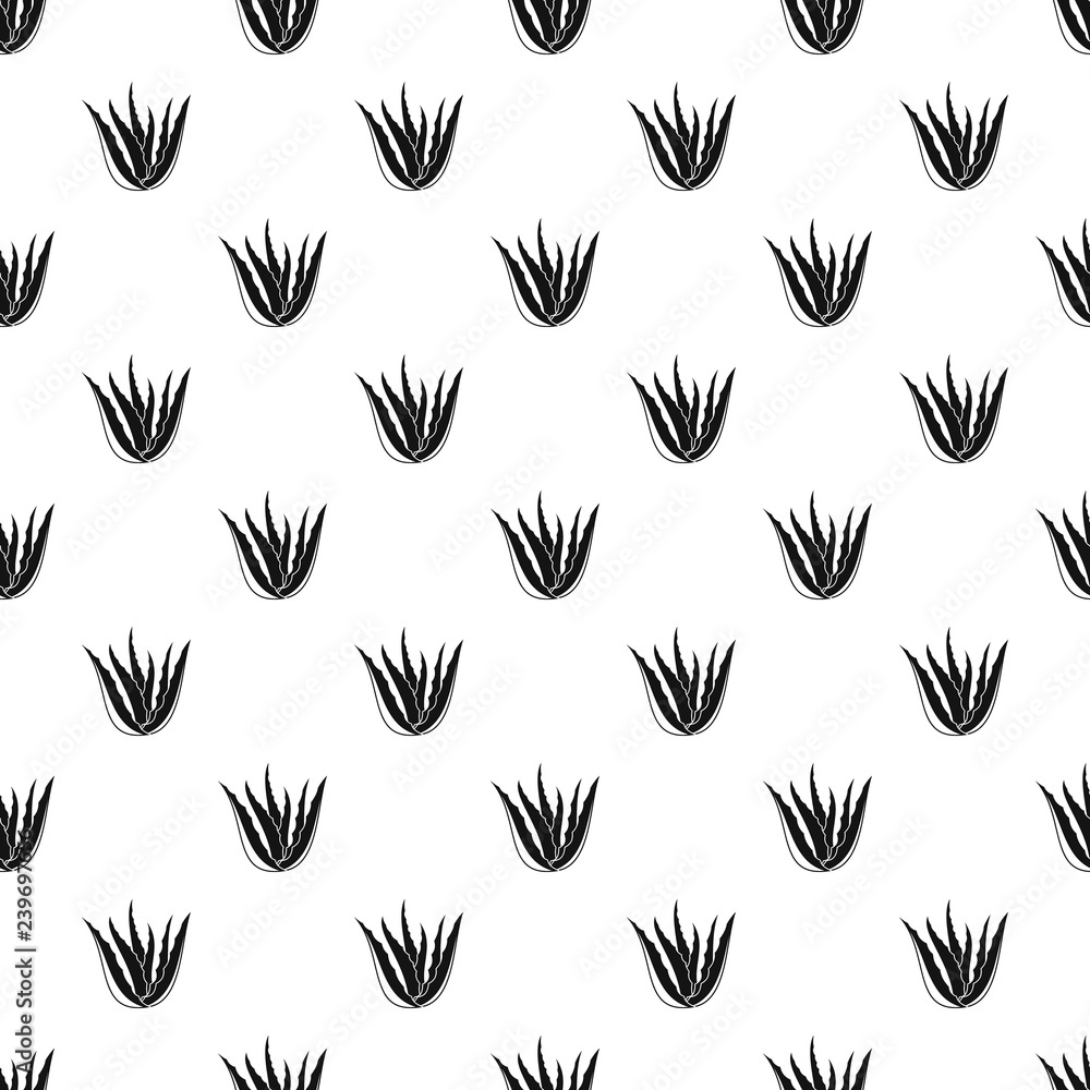 Aloe vera plant pattern seamless vector repeat geometric for any web design