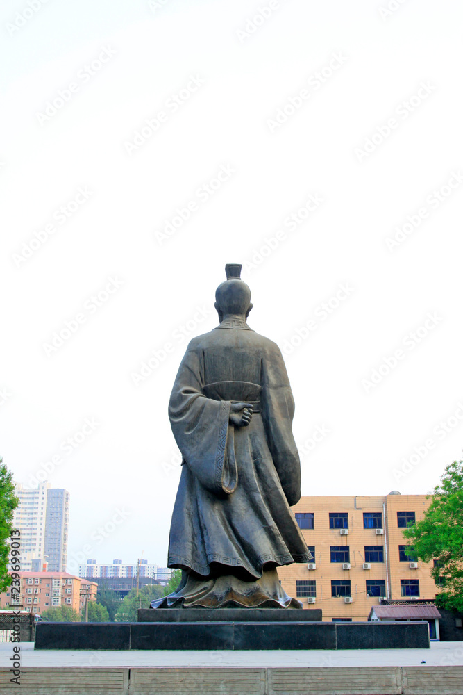 ancient Chinese characters statue in the park ancient Chinese characters statue in the park