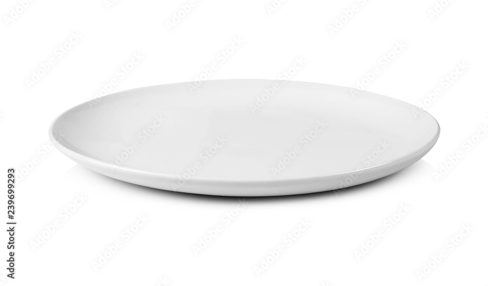 white plate isolated on white background white plate isolated on white background
