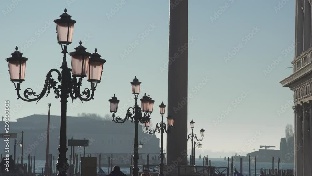 Venice street lamps at Saint Marks Square Venice street lamps at Saint Marks Square