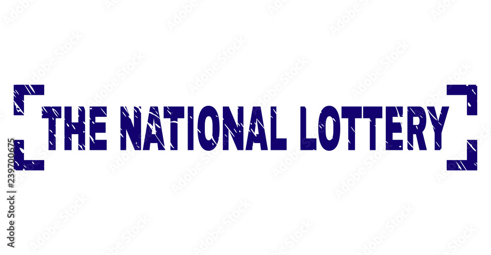 THE NATIONAL LOTTERY caption seal print with grunge style. Text caption is placed between corners. Blue vector rubber print of THE NATIONAL LOTTERY with grunge texture. THE NATIONAL LOTTERY caption seal print with grunge style. Text caption is placed between corners. Blue vector rubber print of THE NATIONAL LOTTERY with grunge texture.