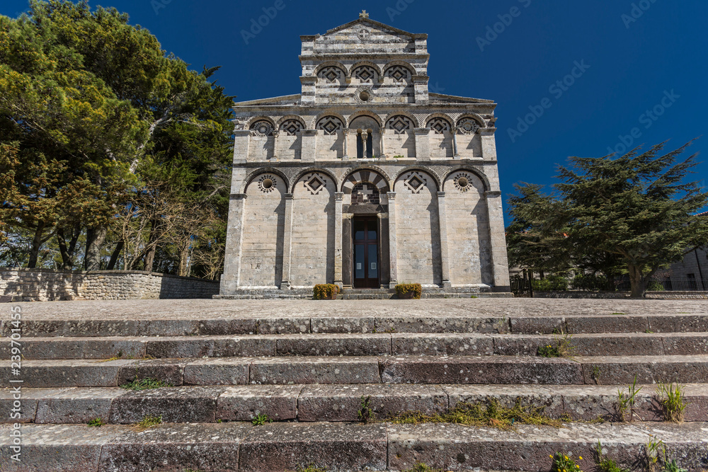 Facciata della Chiesa San Pietro di Sorres a Borutta (Nuoro) - Sardegna - Italia