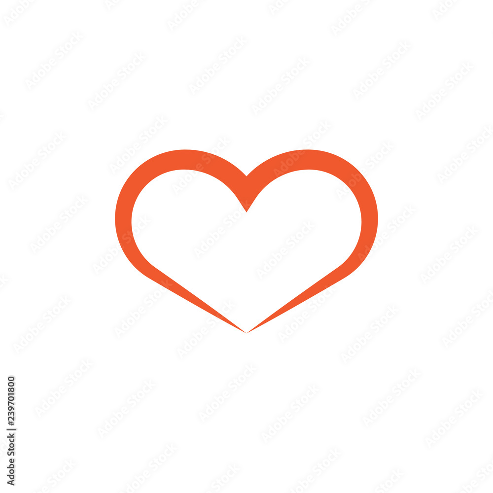 Love abstract icon design template illustration