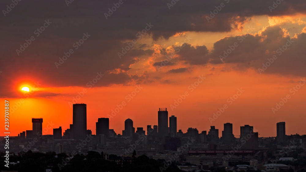 Sunset in Johannesburg