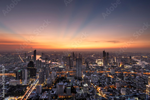 Bangkok im Sonnenuntergang