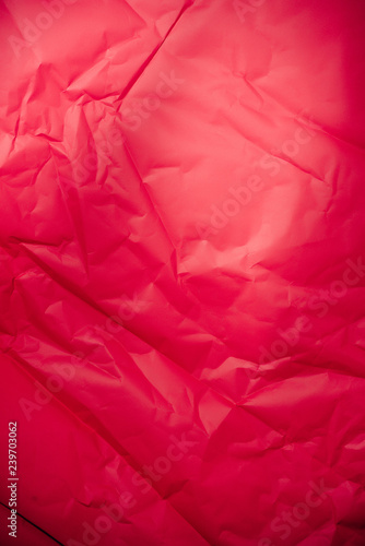 texture of vivid red crumpled paper