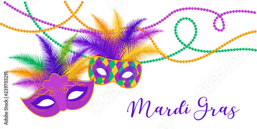 Mardi Gras - Fat Tuesday Carnival celebration template