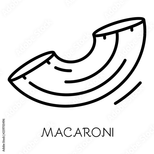 Macaroni icon. Outline macaroni vector icon for web design isolated on white background