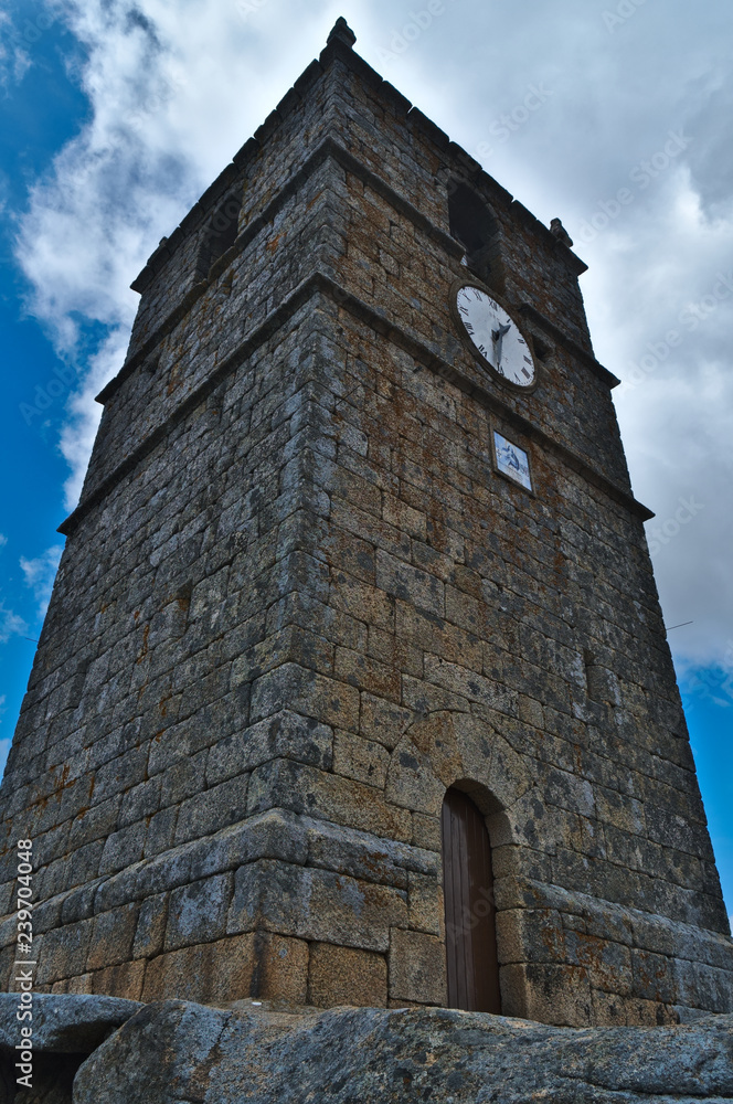 Ancient Watchtower in Monsanto Village. Castelo Branco, Portugal