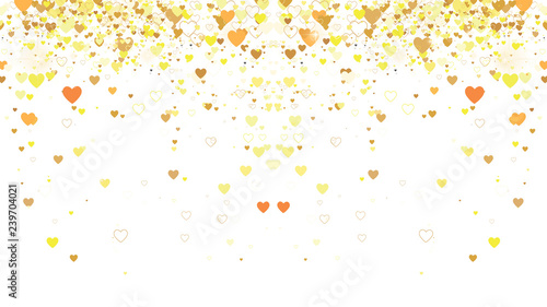 vector background with golden hearts