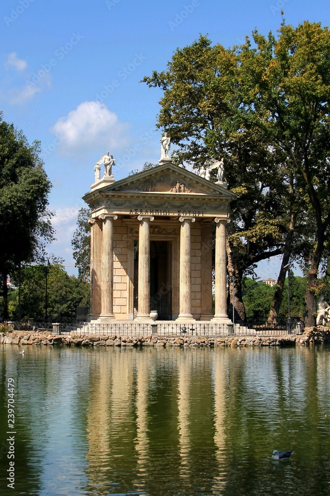 villa borghese, rome, italy, Temple of Aesculapius, ionic style, architecture, monument, water, park, garden, statue, lake, sculpture, landscape, tree, landmark, pond, villa borghese, rome, italy, Temple of Aesculapius, ionic style, architecture, monument, water, park, garden, statue, lake, sculpture, landscape, tree, landmark, pond,