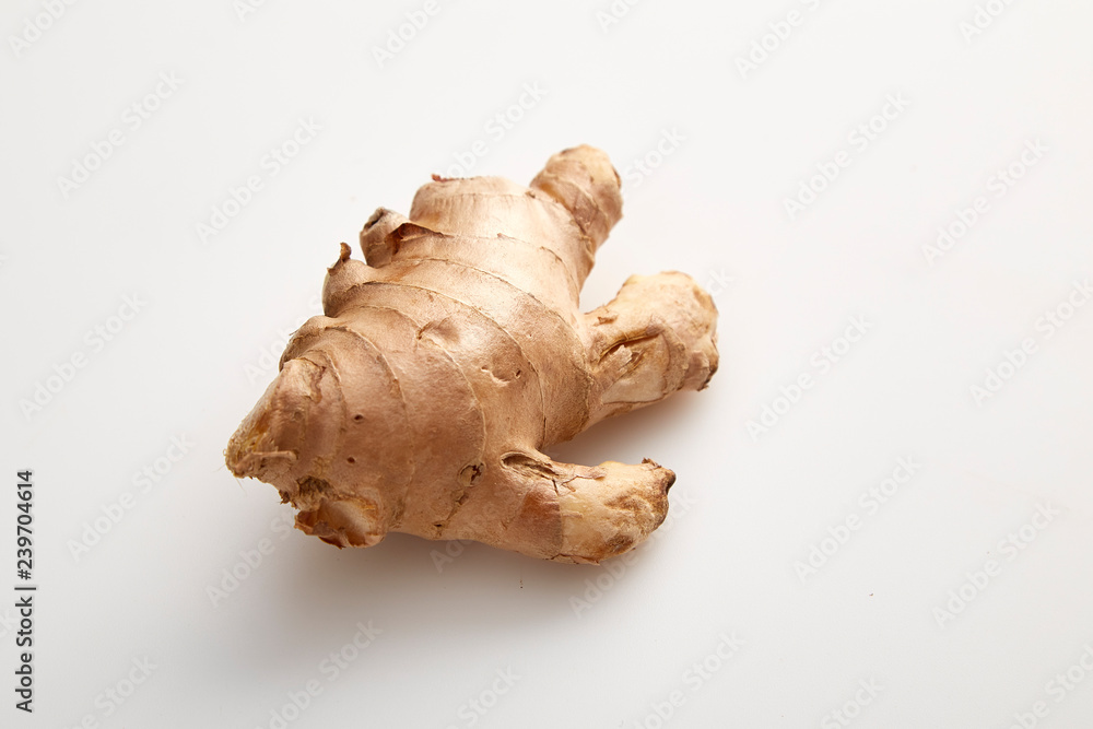 fresh ginger on white background fresh ginger on white background