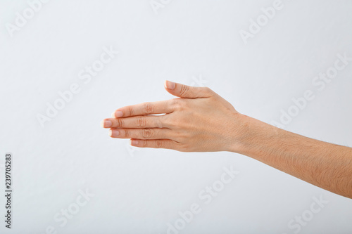 woman hand holding or showing something