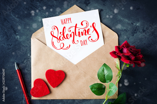 Happy Valentine's day. Congratulatory background by St. Valentine's Day