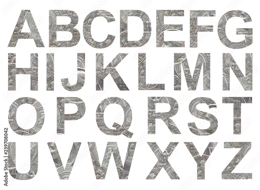 Letters from coins Letters from coins