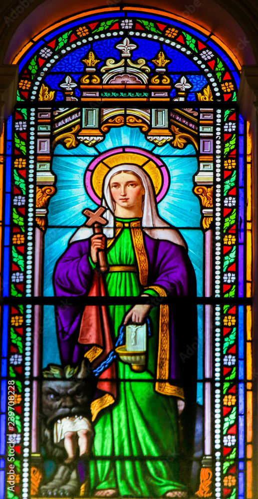 Saint Martha - Stained Glass in Antibes Church