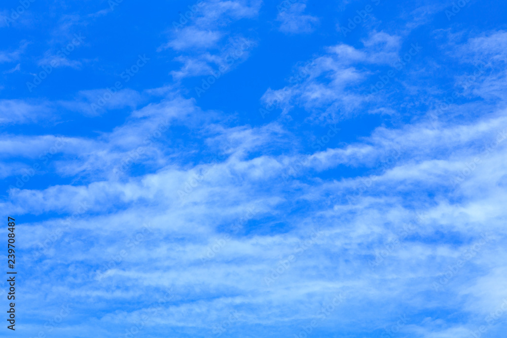 Blue sky with beautiful cloudy. Background with copy space.