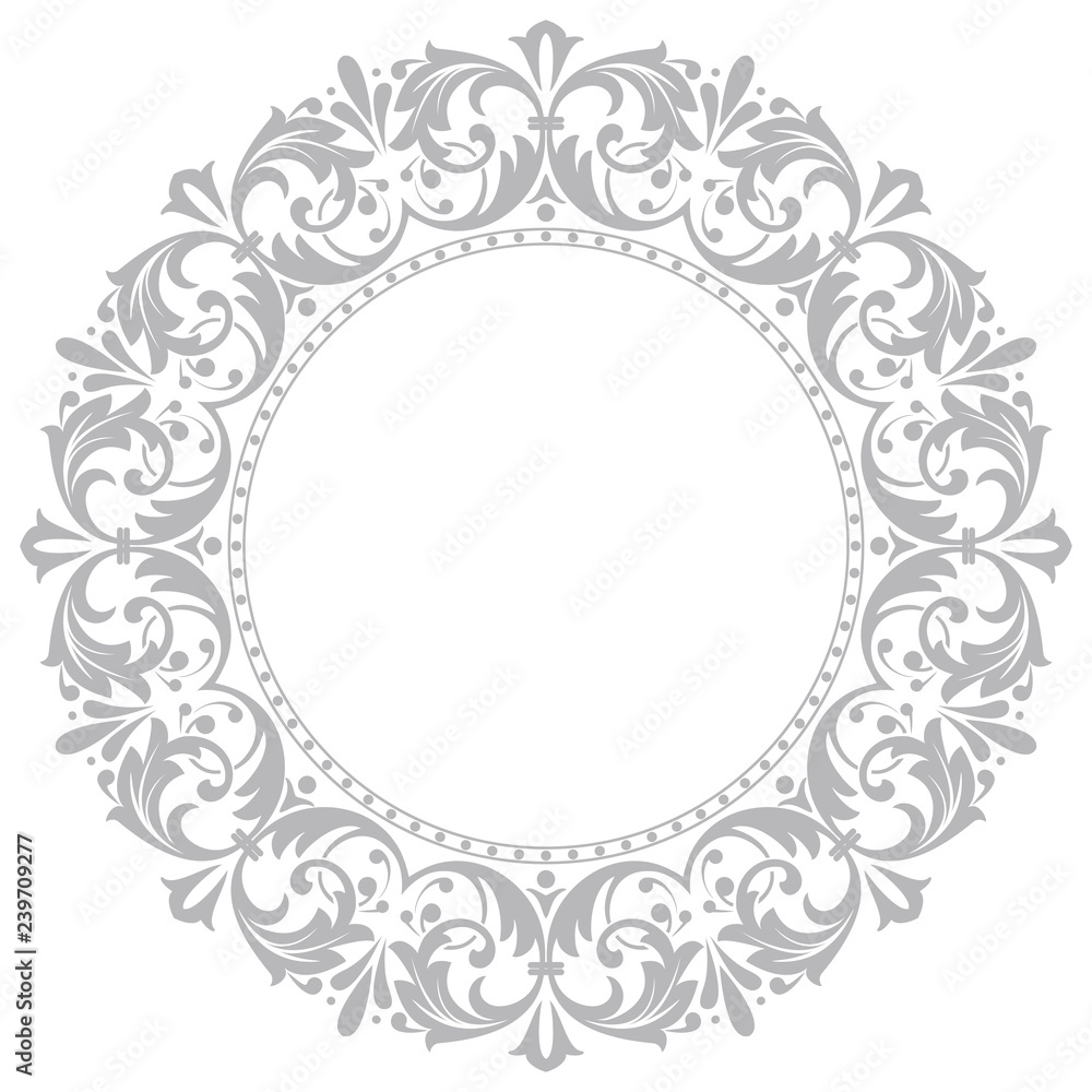 Decorative frame Elegant vector element for design in Eastern style, place for text. Floral grey border. Lace illustration for invitations and greeting cards Decorative frame Elegant vector element for design in Eastern style, place for text. Floral grey border. Lace illustration for invitations and greeting cards