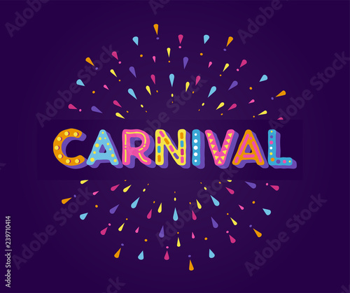 Brazilian Carnival, music festival, masquerade flyer template