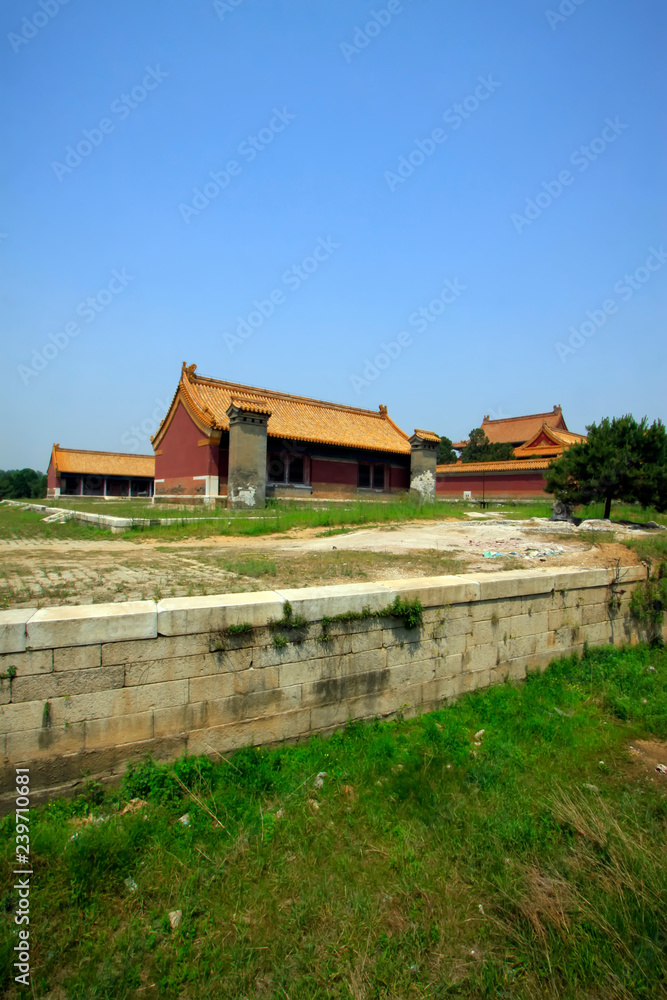 ancient Chinese traditional architectural style landscape, China ancient Chinese traditional architectural style landscape, China